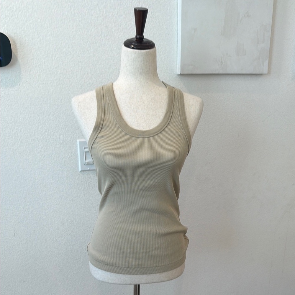 Universal Thread Ribbed Scoop Tank in Taupe
